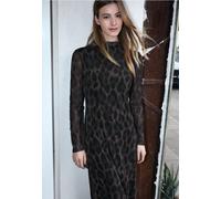 Street One Studio Frauen Leo Mesh-Kleid in Schwarz, Gr: 44