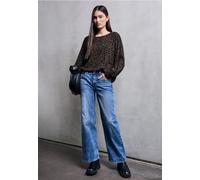 Street One Studio Frauen Leo Raglan Bluse mit Tape in Braun, Gr: 44