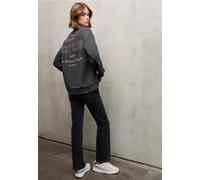 Street One Studio Frauen Loose Fit Backprint Sweater in Grau, Gr: 44