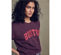 Street One Studio Frauen Loose Fit Sweatshirt in Lila, Gr: 46