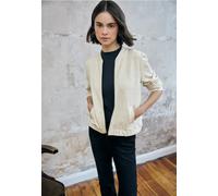 Langarmshirt STREET ONE STUDIO, Damen, Gr. 38, soft beige, Stoff, 72% Viskose, 23% Polyester, 5% Elasthan, unifarben, normal normal, Rundhals, elastischer Bund, Shirts Langarmshirt, im Melange Look (8