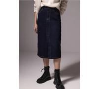 Street One Studio Frauen Midi-Jeansrock in Blau, Gr: 36
