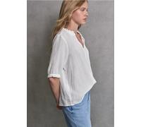 Street One Studio Frauen Musselin Tunika in Weiß, Gr: 36