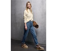 Loose-fit-Jeans STREET ONE STUDIO, Damen, Gr. 31, Länge 30, medium blau washed, Jeans, 94% Baumwolle, 4% Polyester, 2% Elasthan, unifarben, lang, Jeans, High Waist (28503844-31) medium blau washed