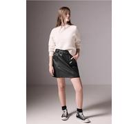 Street One Studio Frauen Rock im Leder-Look in Schwarz, Gr: 44