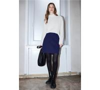 Minirock STREET ONE STUDIO, Damen, Gr. 44, zenith blau meliert, Stoff, 90% Polyester, 10% Viskose, unifarben, normal kniefrei, Röcke (53908939-44) zenith blau meliert