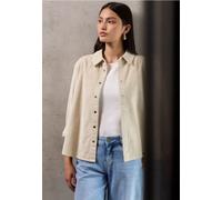 Street One Studio Frauen Softe Cord Hemdbluse in Beige, Gr: 42