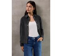 Street One Studio Frauen Softe Cord Hemdbluse in Grau, Gr: 42