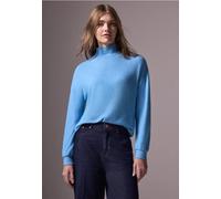 Street One Studio Frauen Softes Turtleneck-Shirt in Blau, Gr: 38