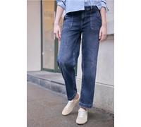 Street One Studio Frauen Straight Leg Jeans in Blau, Gr: 34