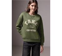 Street One Studio Frauen Sweatshirt im Loose Fit in Grün, Gr: 42