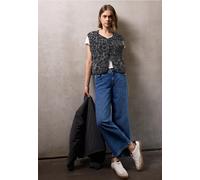 Street One Studio Frauen Teddy Weste mit Leo Muster in Grau, Gr: 44