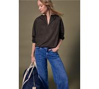 Street One Studio Frauen Velours Tunika mit Zipper in Braun, Gr: 42