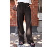 Stoffhose STREET ONE STUDIO, Damen, Gr. 32, Länge 32, charrot braun, Stoff, 100% Viskose, unifarben, comfort fit lang, Hosen Stoffhose, mit Wide Legs (44860327-32) charrot braun