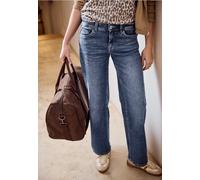 Street One Studio Frauen Wide Leg Jeans in Blau, Gr: 27