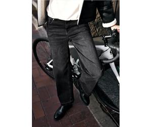 Street One Studio Frauen Wide Leg Jeans in Schwarz, Gr: 25