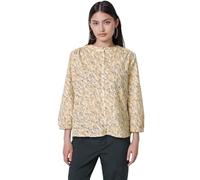 Klassische Bluse STREET ONE STUDIO, Damen, Gr. 44, gelb (blend gelb), Web, 100% Baumwolle, bedruckt, normal normal, Rundhals, Bündchen, Blusen, aus reiner Baumwolle (75284256-44) blend gelb