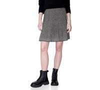 Minirock STREET ONE STUDIO, Damen, Gr. 44, buffed beige, Stoff, Obermaterial: 100% Polyester; Unterrock: 100% Modal, gemustert, normal ca. Mitte Oberschenkel, Röcke Minirock, mit Chiffon-Layer (303785