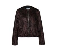 Blouson STREET ONE STUDIO, Damen, Gr. 42, schwarz auburn braun, Stoff, Obermaterial: 90% Polyester, 10% Elasthan; Futter: 100% Polyester, animal-print, normal normal, Rundhals, abgesteppt, Jacken, mit