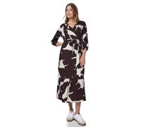 Maxikleid STREET ONE STUDIO, Damen, Gr. 36, EURO-Größen, rot (fudge rot), Stoff, 100% Viskose, bedruckt, comfort fit lang, Rundhals, elastischer Bund, Kleider, aus Viskose (51151964-36) fudge rot