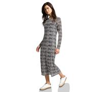 Street One Studio Frauen Gemustertes Mesh-Kleid in Schwarz, Gr: 46