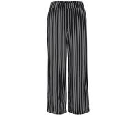 Culotte STREET ONE STUDIO, Damen, Gr. 34, Länge 28, schwarz-weiß (schwarz), Stoff, 100% Viskose, gestreift, loose fit normal, Hosen Culotte, satinierte Viskose (15331937-34) schwarz