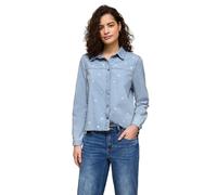 Street One Studio Frauen Hemdbluse mit Herzdetails in Blau, Gr: 40