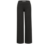 Street One Studio Frauen Herringbone Wide Leg Hose in Schwarz, Gr: 38