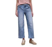 Loose-fit-Jeans STREET ONE STUDIO, Damen, Gr. 31, Länge 28, light blau wash, Jeans, 63% Baumwolle, 25% Polyester, 10% Viskose, 2% Elasthan, unifarben, knöchelfrei, Jeans, High Waist (78270849-31) ligh