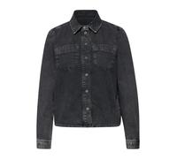 Langarmbluse STREET ONE STUDIO, Damen, Gr. 44, schwarz random washed, Web, 100% Baumwolle, unifarben, normal normal, V-Ausschnitt, breiter Bund, Blusen (31142308-44) schwarz random washed