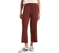 Culotte STREET ONE STUDIO, Damen, Gr. 42, Länge 26, braun (sienna braun), Jersey, 95% Viskose, 5% Elasthan, unifarben, loose fit 7/8-Länge, Hosen, High Waist (86024018-42) sienna braun