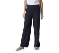 Culotte STREET ONE STUDIO, Damen, Gr. 36, Länge 30, blau (schwarz void blau), Stoff, 65% Polyester, 30% Viskose, 5% Elasthan, unifarben, loose fit lang, Hosen Culotte, High Waist (53338119-36) schwarz