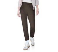 Stoffhose STREET ONE STUDIO, Damen, Gr. 38, Länge 28, plummy braun, Stoff, 68% Polyester, 28% Viskose, 4% Elasthan, unifarben, normal knöchelfrei, Hosen Stoffhose, im Loose Fit (49840741-38) plummy br