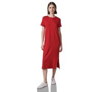 Street One Studio Kleid Damen - Rippstruktur, Mandarinrot, Gr. 38, 95% Baumwolle, 5% Elasthan