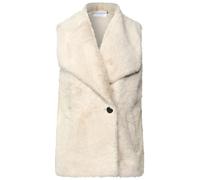 Fellweste STREET ONE STUDIO, Damen, Gr. 34, beige (savannah sand), Stoff, 100% Polyester, unifarben, casual, normal normal, Westen (55098133-34) savannah sand