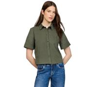 Street One Studio Kurzarm Bluse in Cord-Qualität Lichen Green 46