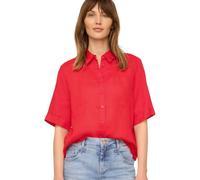 Street One Studio Frauen Kurzarm Hemdbluse aus Leinen in Rot, Gr: 44