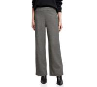 Street One Studio Frauen Melierte Wide Leg Hose in Schwarz, Gr: 34