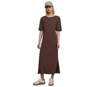 Midikleid STREET ONE STUDIO, Damen, Gr. 44, EURO-Größen, mahogany braun, Stoff, 70% Viskose, 25% Polyester, 5% Elasthan, unifarben, normal normal, Rundhals, abgesteppt, Kleider Midikleid, mit Rundhals