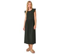Midikleid im Strukturmix mit Rundhals