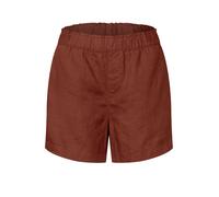 Shorts STREET ONE STUDIO, Damen, Gr. 42, braun (sienna braun), Stoff, 100% Leinen, unifarben, loose fit kurz, Hosen, mit seitlichen Einschubtaschen (28859765-42) sienna braun
