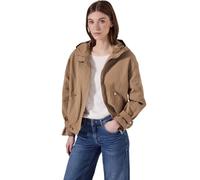 Parka STREET ONE STUDIO, Damen, Gr. 46, braun (creamy braun), Web, Obermaterial: 52% Baumwolle, 40% Polyester, 8% Polyamid; Futter: 100% Polyester, unifarben, gerade normal, ohne Ausschnitt, Bündchen,