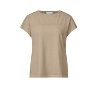 Street One Studio Frauen Shirt mit Schmucksteinen in Beige, Gr: 40