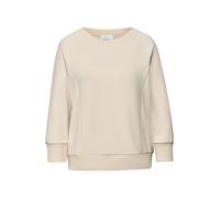 Rundhalsshirt STREET ONE STUDIO, Damen, Gr. 40, soft beige, Stoff, 46% Modal, 46% Polyester, 8% Elasthan, unifarben, comfort fit normal, Rundhals, Bündchen, Shirts Rundhalsshirt, mit 3/4 Ärmeln (24105