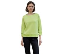 Rundhalsshirt STREET ONE STUDIO, Damen, Gr. 36, flare grün, Stoff, 46% Modal, 46% Polyester, 8% Elasthan, unifarben, comfort fit normal, Rundhals, Bündchen, Shirts Rundhalsshirt, mit 3/4 Ärmeln (59730