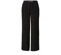 Culotte STREET ONE STUDIO, Damen, Gr. 36, Länge 30, schwarz, Stoff, 85% Viskose, 15% Nylon, unifarben, loose fit normal, Hosen Culotte, satinierte Viskose (15603547-36) schwarz