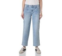 Comfort-fit-Jeans STREET ONE STUDIO, Damen, Gr. 33, Länge 28, blau (light blau wash), Jeans, 92% Baumwolle, 7% Elastomultiester, 1% Elasthan, unifarben, knöchelfrei, Jeans, Middle Waist (89138557-33)