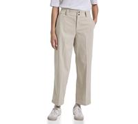 Stoffhose STREET ONE STUDIO, Damen, Gr. 42, Länge 28, morn beige, Stoff, 100% Polyester, unifarben, casual, comfort fit knöchelfrei, Hosen, High Waist (85788034-42) morn beige