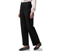 Stoffhose STREET ONE STUDIO, Damen, Gr. 42, Länge 30, schwarz, Stoff, 68% Viskose, 28% Polyester, 4% Elasthan, unifarben, casual, straight fit lang, Hosen, mit seitlichen Einschubtaschen (61771500-42)