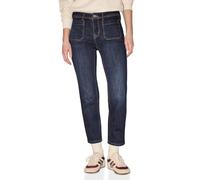 Slim-fit-Jeans STREET ONE STUDIO, Damen, Gr. 31, Länge 28, dunkelblau washed, Jeans, 89% Baumwolle, 8% Polyester, 3% Elasthan, unifarben, knöchelfrei, Jeans Slim-fit-Jeans, 5-Pocket-Style (55795357-31